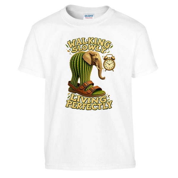 Lirili Larila print on a white kids t-shirt, front view
