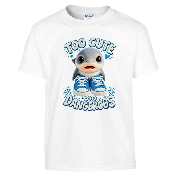 Los Tralaleritos print on a white kids t-shirt, front view