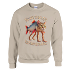 Trulimero Trulichina print on a sand crewneck sweatshirt, front view