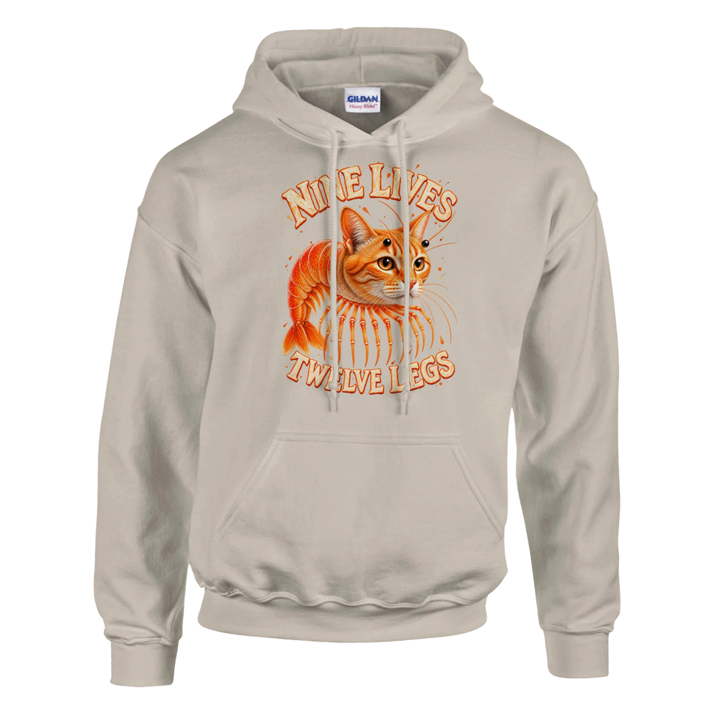 Trippi Troppi print on a sand pullover hoodie, front view