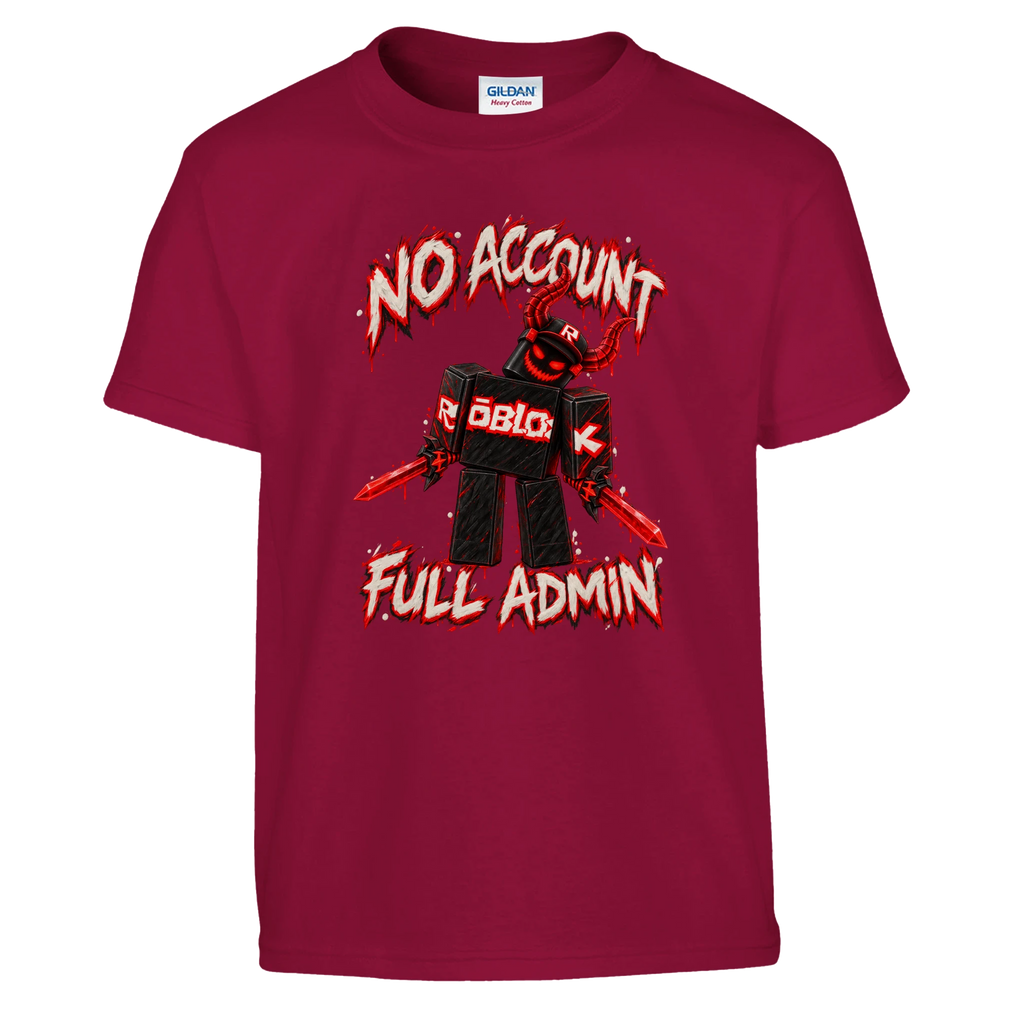 Guest 666 print on a cardinal red kids t-shirt, front view