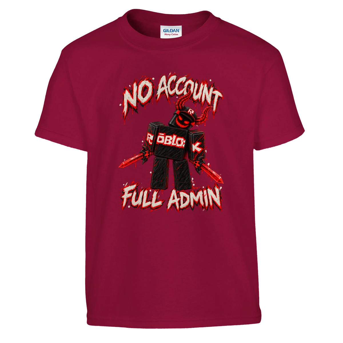 Guest 666 print on a cardinal red kids t-shirt, front view