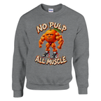 Odin Din Din Dun print on a sport grey crewneck sweatshirt, front view