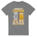 Sport Grey t-shirt printed with Garama and Madundung and the words Sweet together, salty forever, front view