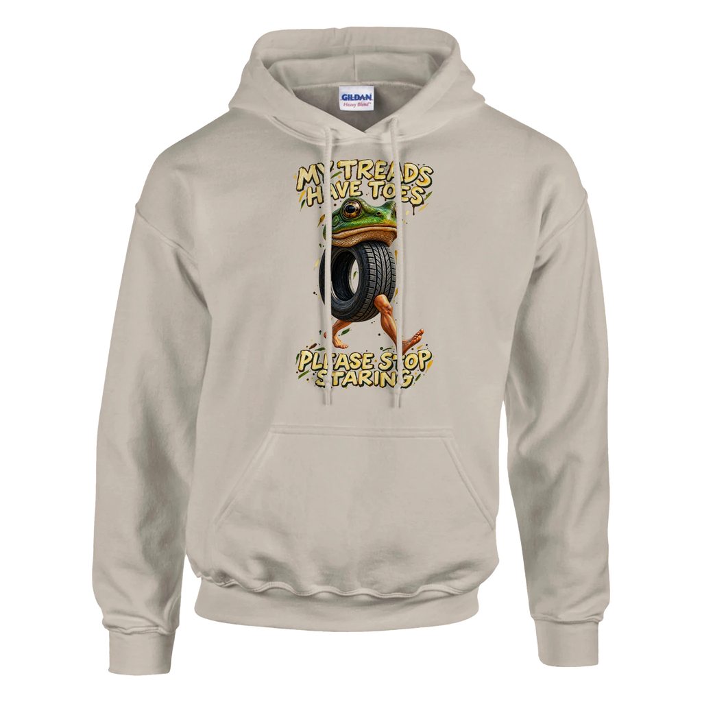 Boneca Ambalabu print on a sand pullover hoodie, front view