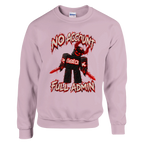 Guest 666 print on a light pink crewneck sweatshirt, front view