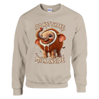 Cocofanto Elefanto print on a sand crewneck sweatshirt, front view