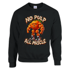 Odin Din Din Dun print on a black crewneck sweatshirt, front view