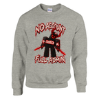 Guest 666 print on an ash grey crewneck sweatshirt, front view