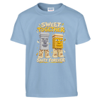 Garama and Madundung print on a light blue kids t-shirt, front view