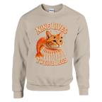 Trippi Troppi print on a sand crewneck sweatshirt, front view