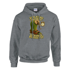 Lirili Larila print on a sport grey pullover hoodie, front view