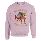 Trulimero Trulichina print on a light pink crewneck sweatshirt, front view