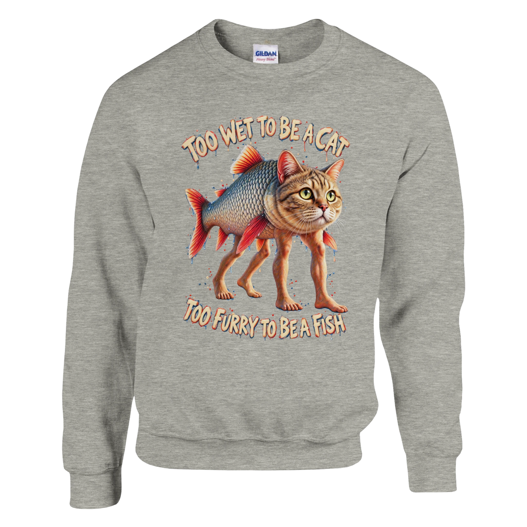 Trulimero Trulichina print on an ash grey crewneck sweatshirt, front view