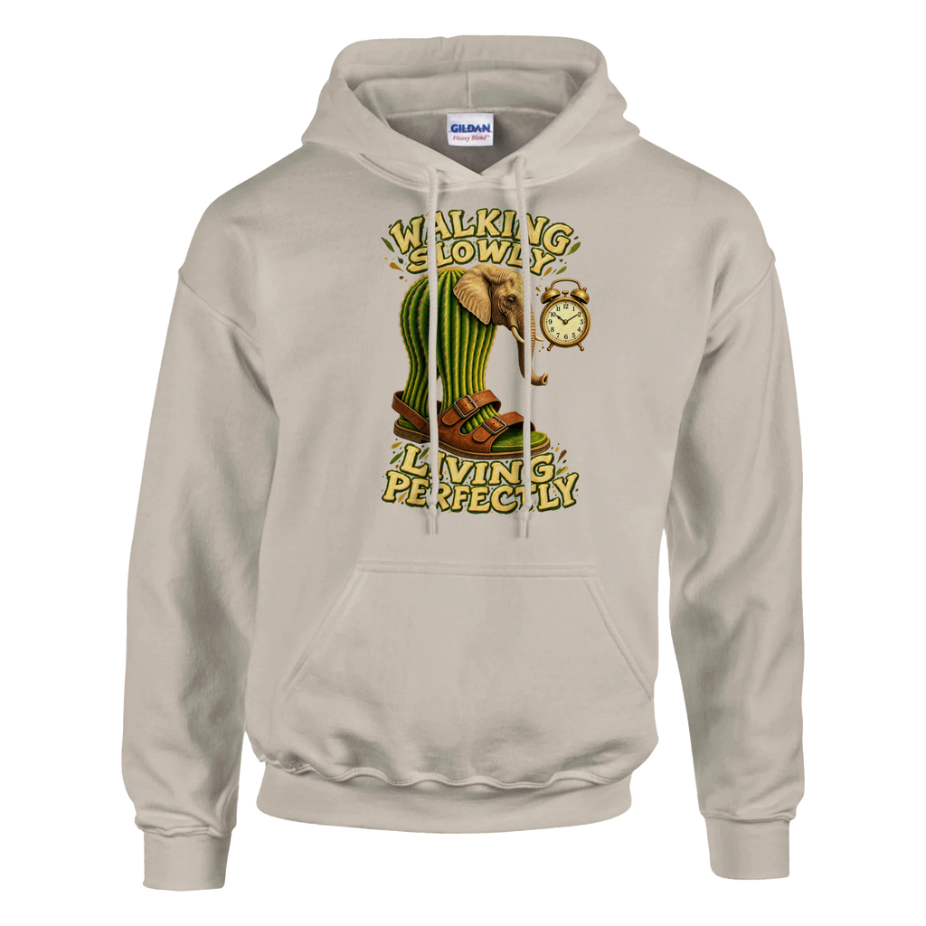 Lirili Larila print on a sand pullover hoodie, front view