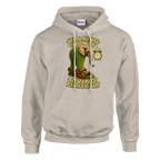 Lirili Larila print on a sand pullover hoodie, front view