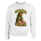 Brr Brr Patapim print on a white crewneck sweatshirt, front view