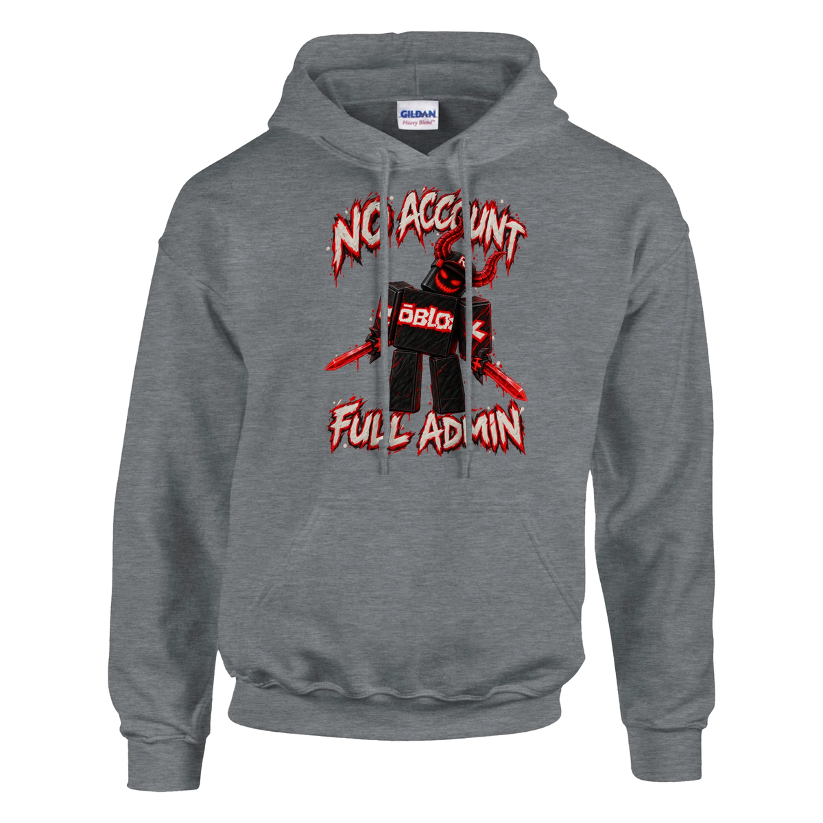Guest 666 print on a sport grey pullover hoodie, front view