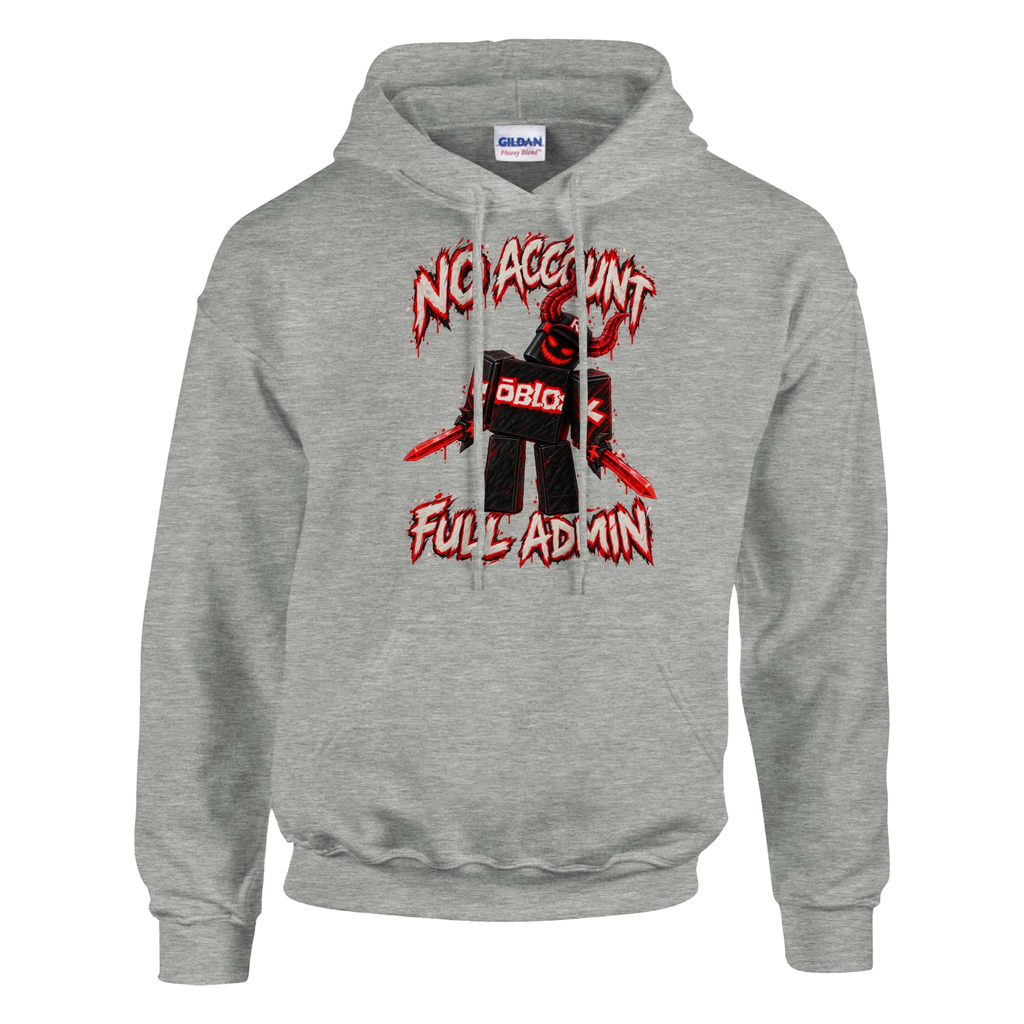 Guest 666 print on an ash grey pullover hoodie, front view