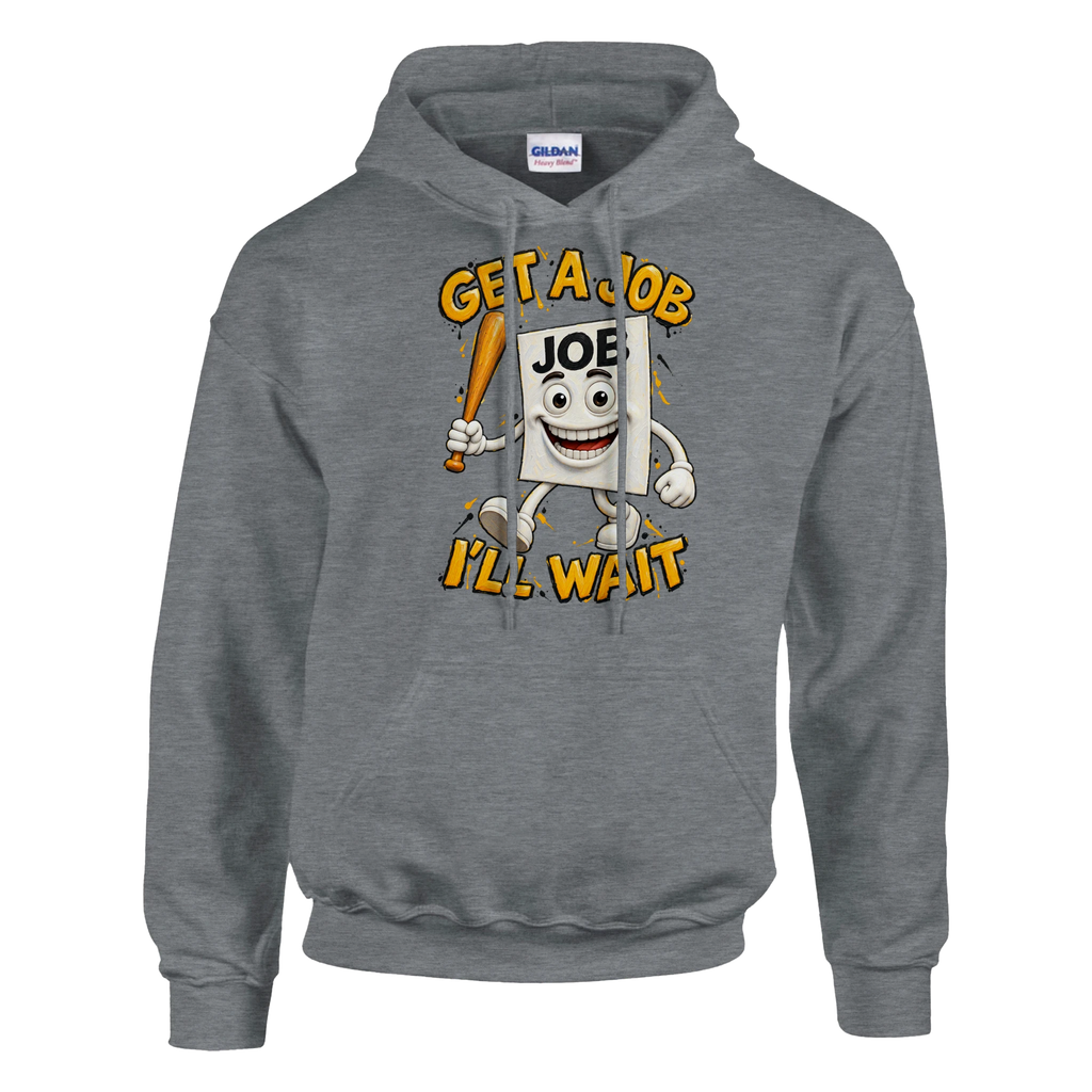 Job Job Job Sahur print on a sport grey pullover hoodie, front view