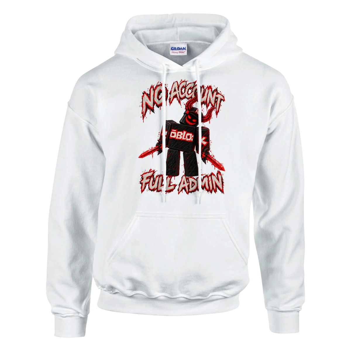 Guest 666 print on a white pullover hoodie, front view