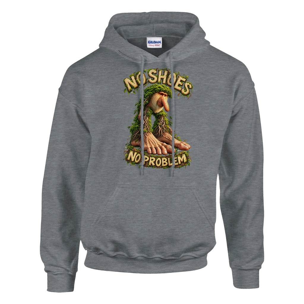 Brr Brr Patapim print on a sport grey pullover hoodie, front view