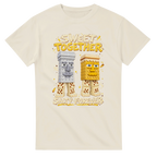 Natural t-shirt printed with Garama and Madundung and the words Sweet together, salty forever, front view