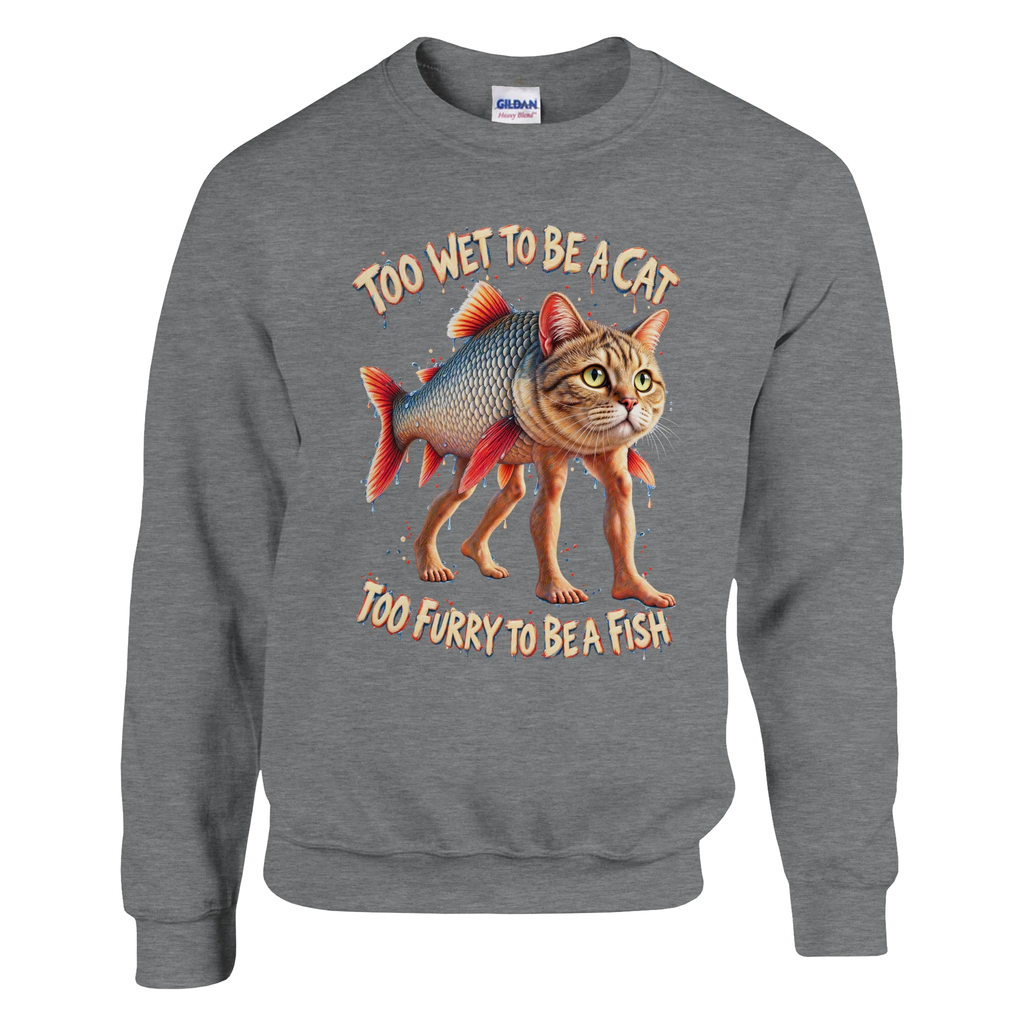 Trulimero Trulichina print on a sport grey crewneck sweatshirt, front view