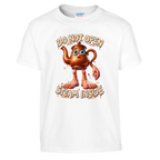 Ta Ta Ta Sahur print on a white kids t-shirt, front view