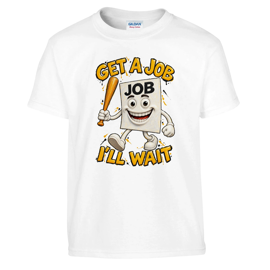 Job Job Job Sahur print on a white kids t-shirt, front view