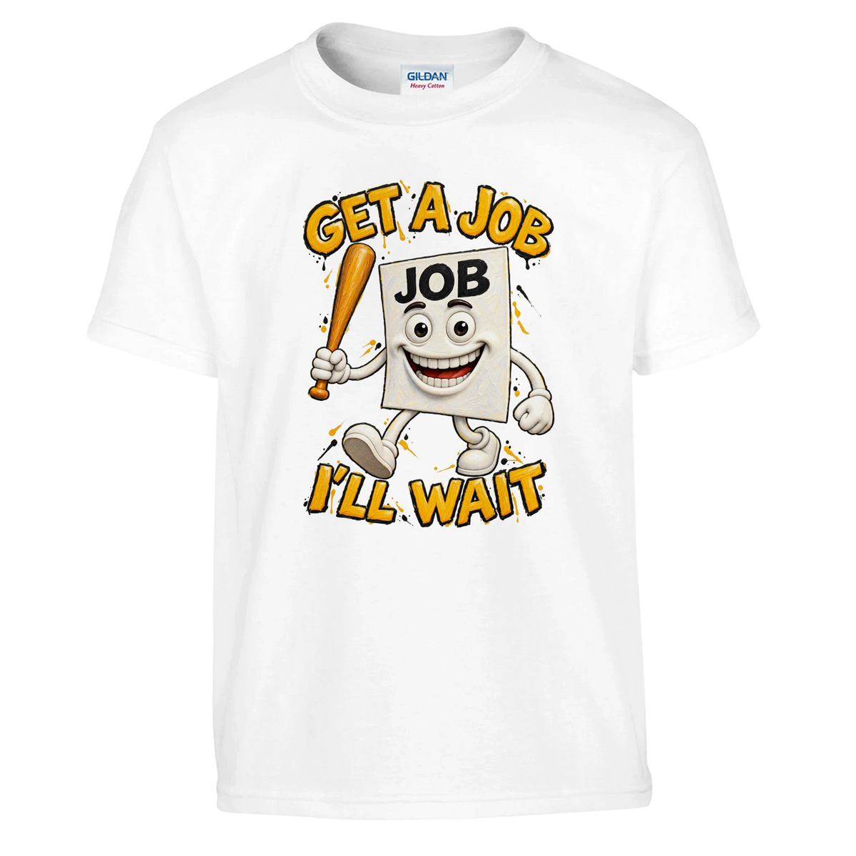 Job Job Job Sahur print on a white kids t-shirt, front view