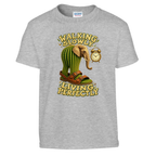 Lirili Larila print on a sport grey kids t-shirt, front view