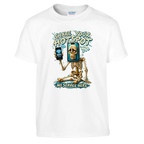 Pot Hotspot print on a white kids t-shirt, front view