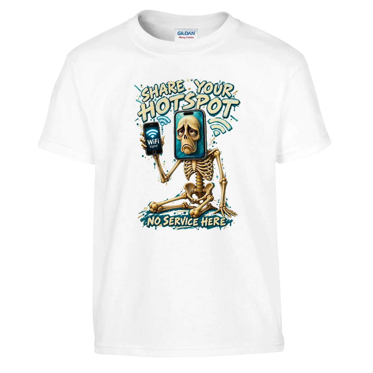 Pot Hotspot print on a white kids t-shirt, front view