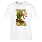 Lirili Larila print on a white kids t-shirt, front view