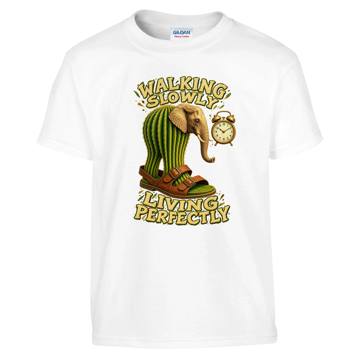 Lirili Larila print on a white kids t-shirt, front view