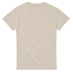 Sand t-shirt printed with Noobini Pizzanini and the words Pizza on, brain off, front view