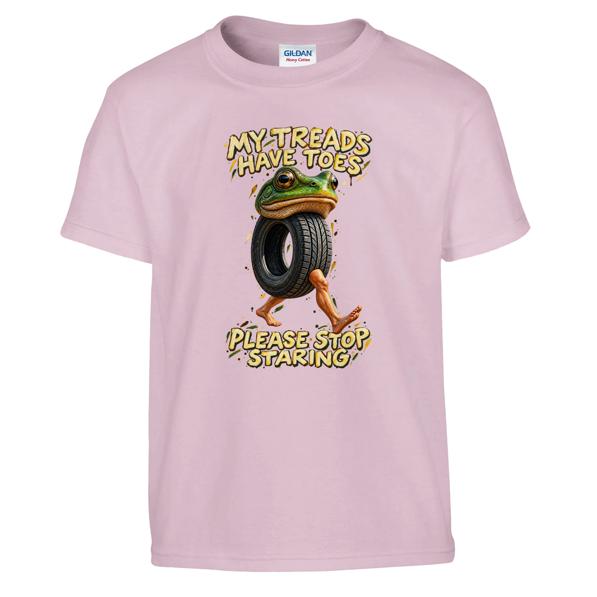 Boneca Ambalabu print on a light pink kids t-shirt, front view