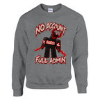 Guest 666 print on a sport grey crewneck sweatshirt, front view
