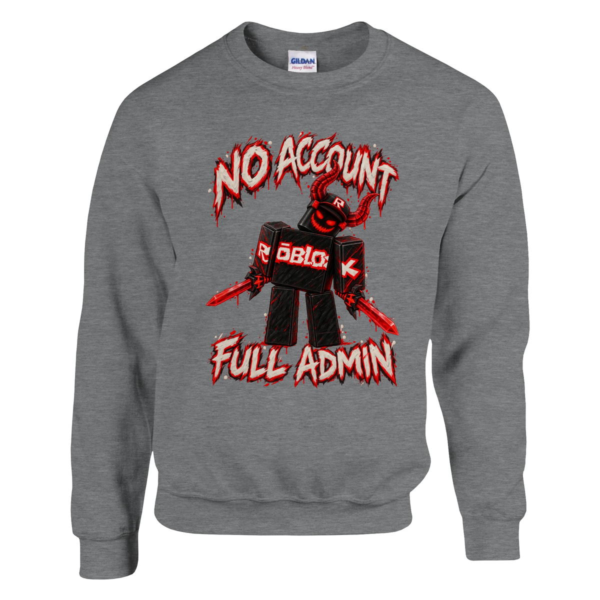 Guest 666 print on a sport grey crewneck sweatshirt, front view
