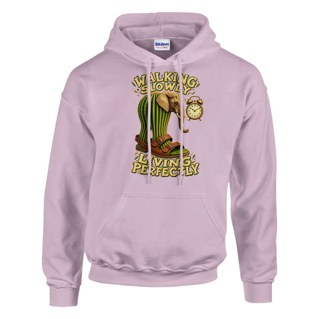 Lirili Larila print on a light pink pullover hoodie, front view