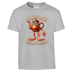 Ta Ta Ta Sahur print on a sport grey kids t-shirt, front view