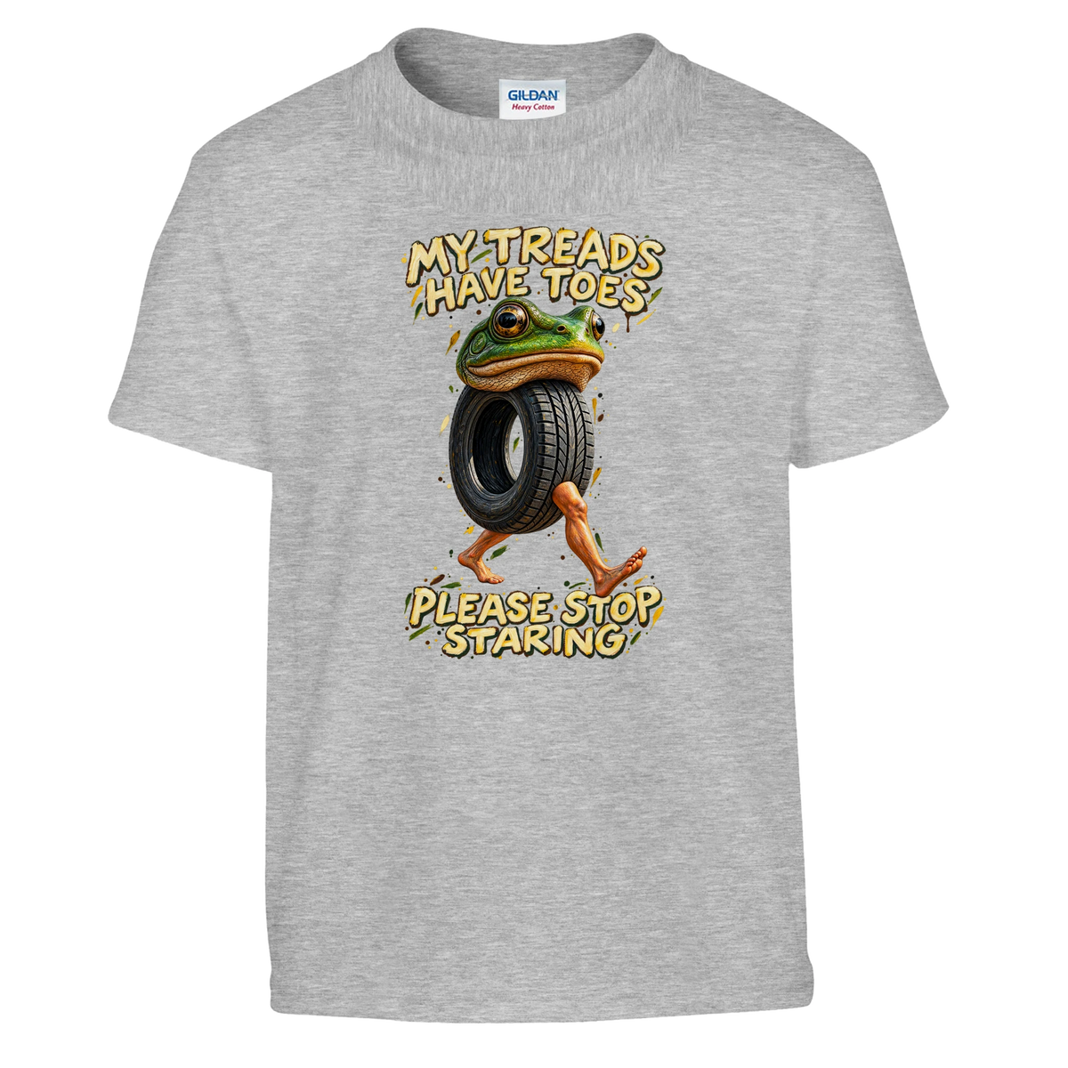 Boneca Ambalabu print on a sport grey kids t-shirt, front view
