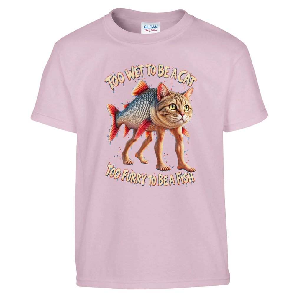 Trulimero Trulichina print on a light pink kids t-shirt, front view