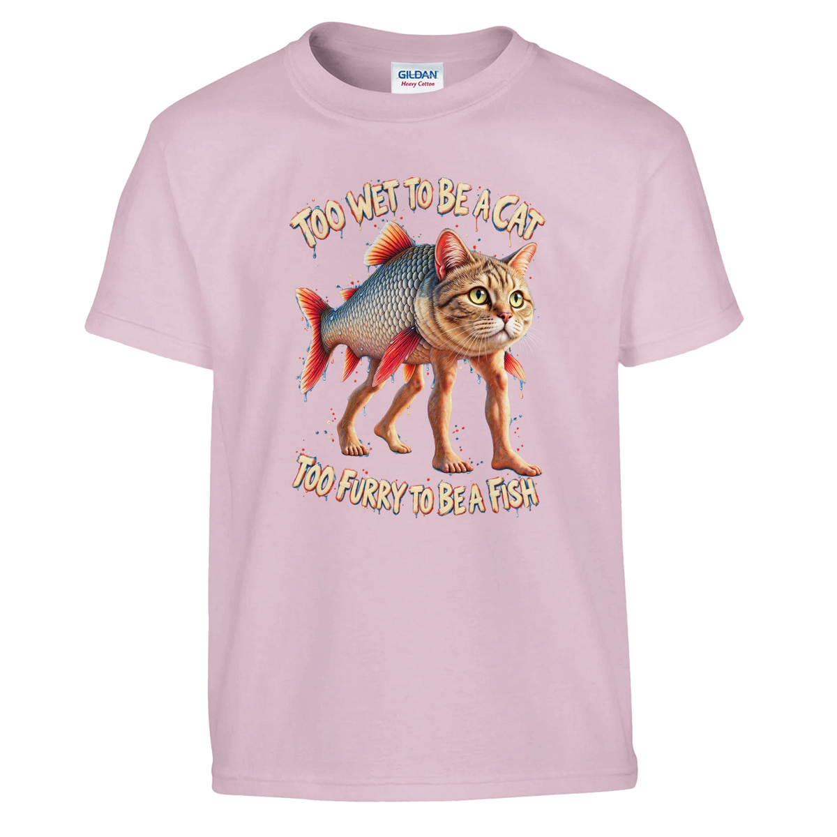Trulimero Trulichina print on a light pink kids t-shirt, front view