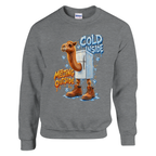 Frigo Camelo print on a sport grey crewneck sweatshirt, front view