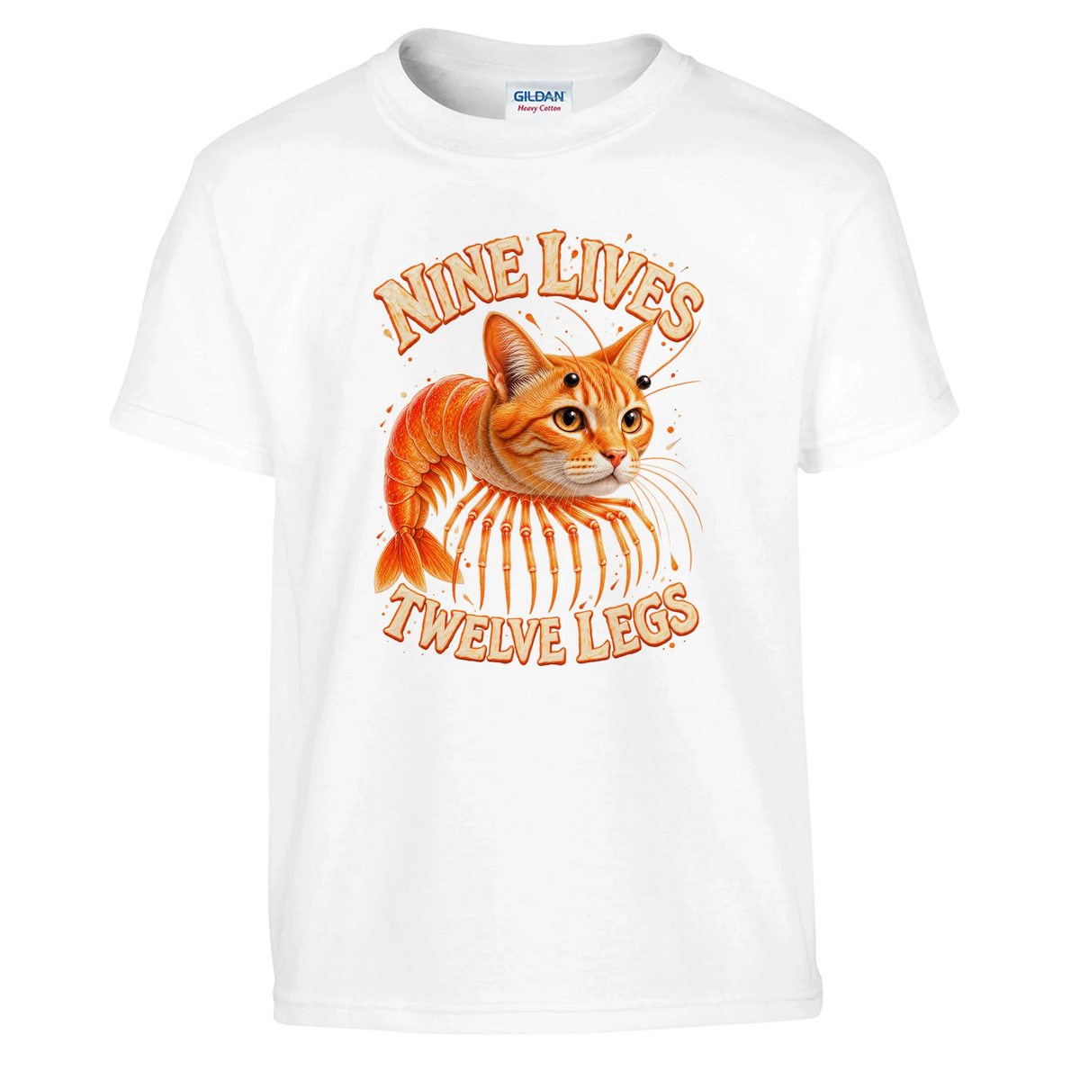 Trippi Troppi print on a white kids t-shirt, front view