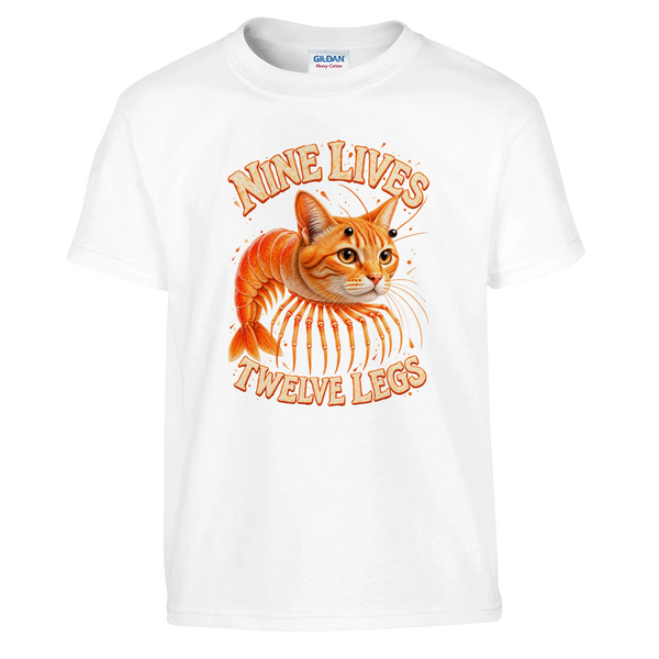 Trippi Troppi print on a white kids t-shirt, front view