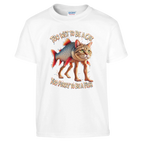 Trulimero Trulichina print on a white kids t-shirt, front view