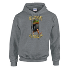 Boneca Ambalabu print on a sport grey pullover hoodie, front view